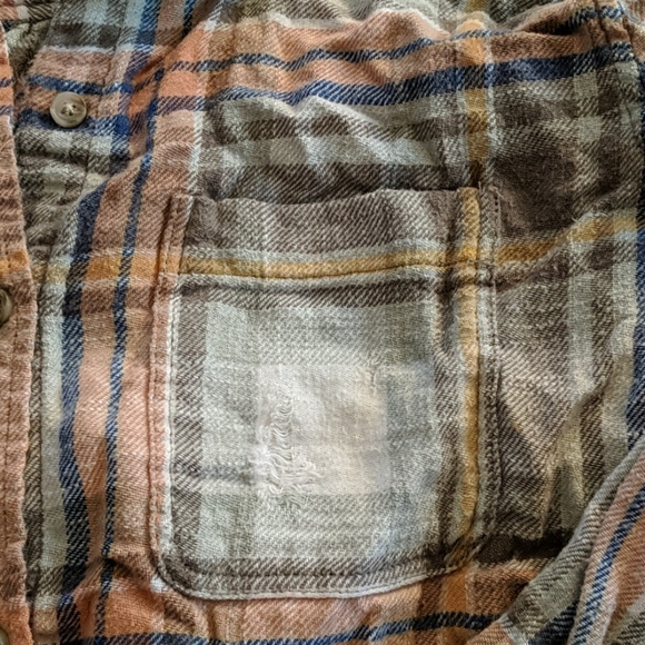 Distressed plaid flannel - Picture 4 of 4